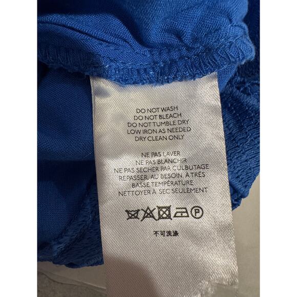 Anthropologie Blue Lace Button Back Sleeveless Mini Dress Small - Picture 7 of 7